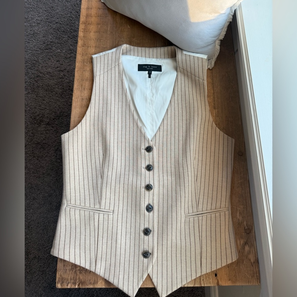 Rag & Bone Tan Vest Size 10 Like New